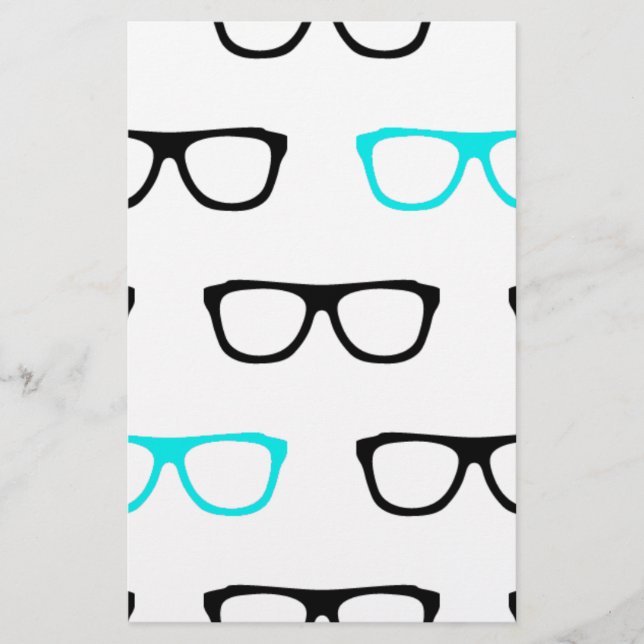 Lámina gafas geeky geek azul (Anverso)