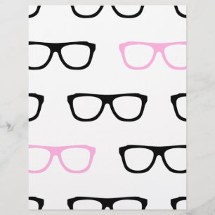 Lámina gafas geeky geek rosa