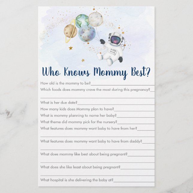 Lámina Galaxia astronauta que conoce a mi mejor partida (Anverso)