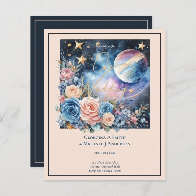 Lámina Galaxia Celestial Cósmica Nocturno Nocturno Noctur (Anverso / Reverso)