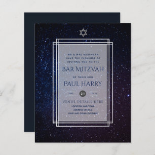 Lámina Galaxy Starry Night BAR MITZVAH Invitó a la Armada