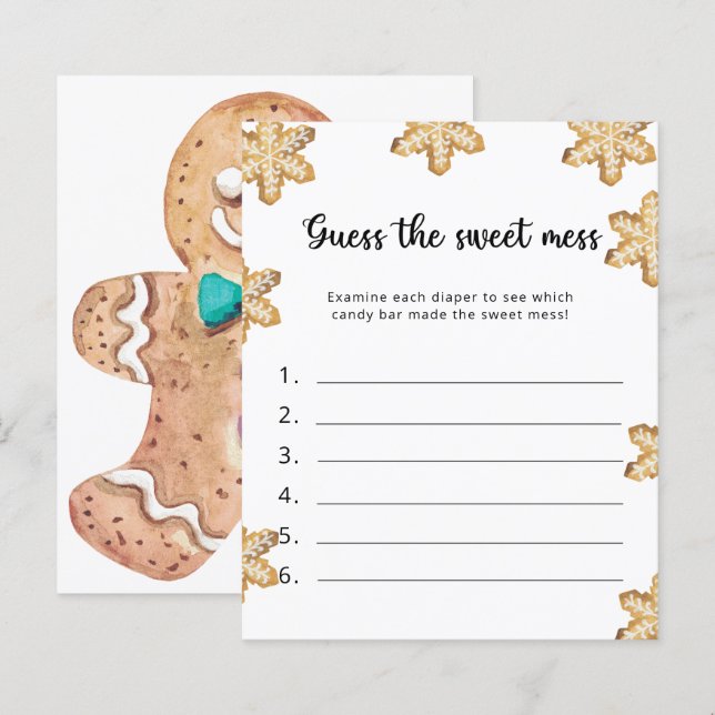 Lámina Galleta pequeña - Adivinen el dulce juego de desor (Anverso / Reverso)
