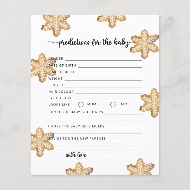 Lámina Galletas de jengibre predicciones y consejos para 