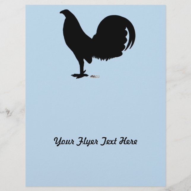 Lámina Gamecock Rooster Silhouette (Anverso)
