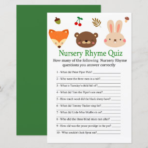 Lámina Ganado de Woodland Nursery Rhyme Prueba de bebé
