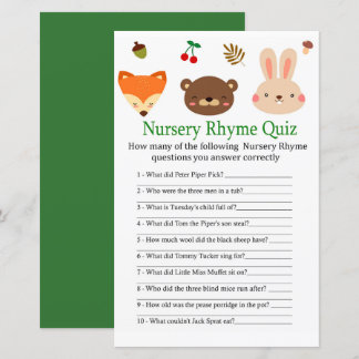 Lámina Ganado de Woodland Nursery Rhyme Prueba de bebé