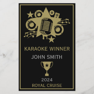 Lámina Ganador de Karaoke