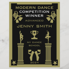 Lámina Ganador de la competencia de danza moderna