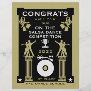 Lámina Ganadores de la Competencia de Baile de Salsa