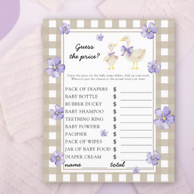 Lámina Ganso pequeño - ¡Adivinen el precio! Juego (Subido por el creador)