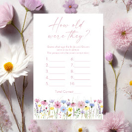 Lámina Garden Wildflowers How Old Were They Bridal Game