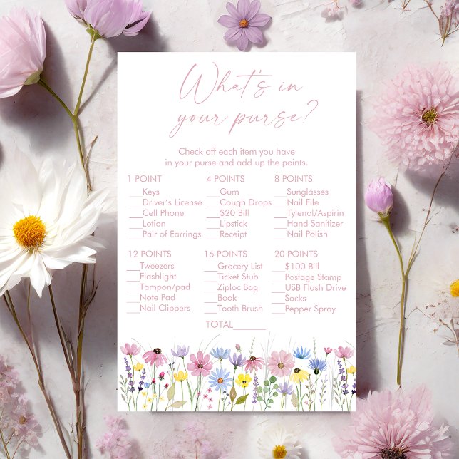 Lámina Garden Wildflowers What's In Your Purse Game (Subido por el creador)