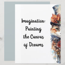 Gatito de categoría 3 con rosas acuarela