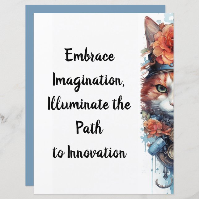 Lámina Gato 4 Gatito con acuarela rosa (Anverso / Reverso)