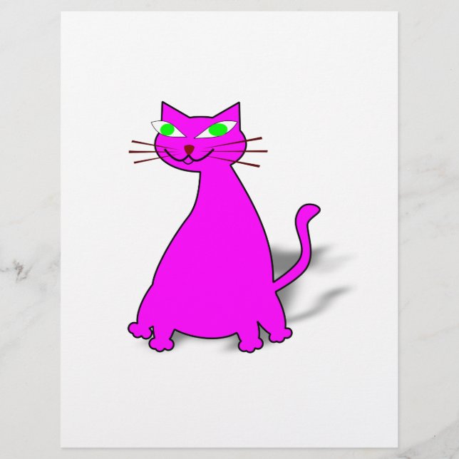 Lámina Gato de grasa rosa (Anverso)