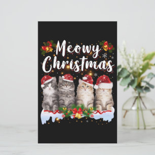 Lámina Gato Meowy Navidades en pareja Pajamas Santa