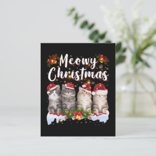 Lámina Gato Meowy Navidades en pareja Pajamas Santa