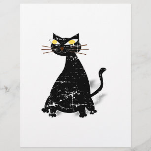 Lámina Gato negro de grasa con problemas