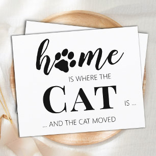 Lámina Gato que hemos movido nueva dirección móvil postal