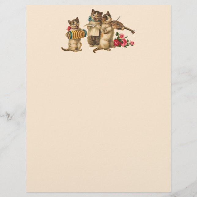 Lámina Gatos musicales (Anverso)