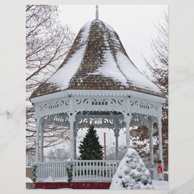 Lámina Gazebo en la nieve (Anverso)