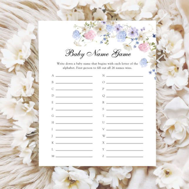 Lámina Género de Flor azul rosada Revelan juego de nombre (Subido por el creador)