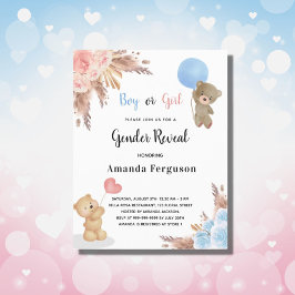 Lámina Género presupuestal revelar oso de peluche de past