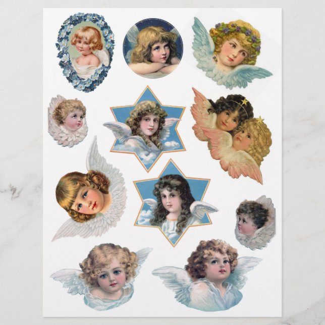 Lámina Genuinos (no IA) de la era victoriana Angels y Che (Anverso)
