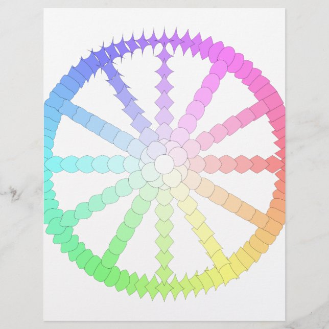 Lámina geometría de rueda de evolución de polígono (Anverso)