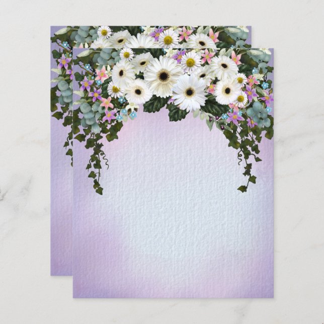 Lámina Gerbera Daisies Swag (Anverso / Reverso)