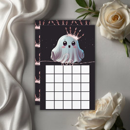 Lámina Ghost Halloween Baby Shower Little Boo Game