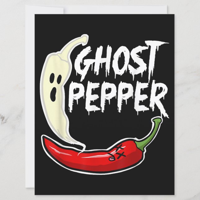 Lámina Ghost Pepper Funny Spicny Hot Halloween Ghost Pepp (Anverso)