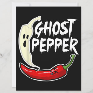 Lámina Ghost Pepper Funny Spicny Hot Halloween Ghost Pepp