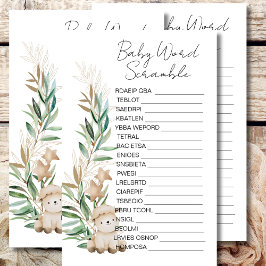 Lámina Gimnasio de Baby Shower Scramble Sweet Little Lamb