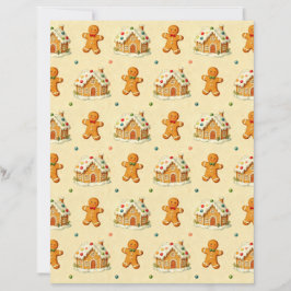 Lámina Gingerbread Men Scrapbook Paper