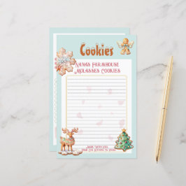 Lámina Gingerbread Wire Vintage Farmhouse Recipe Page