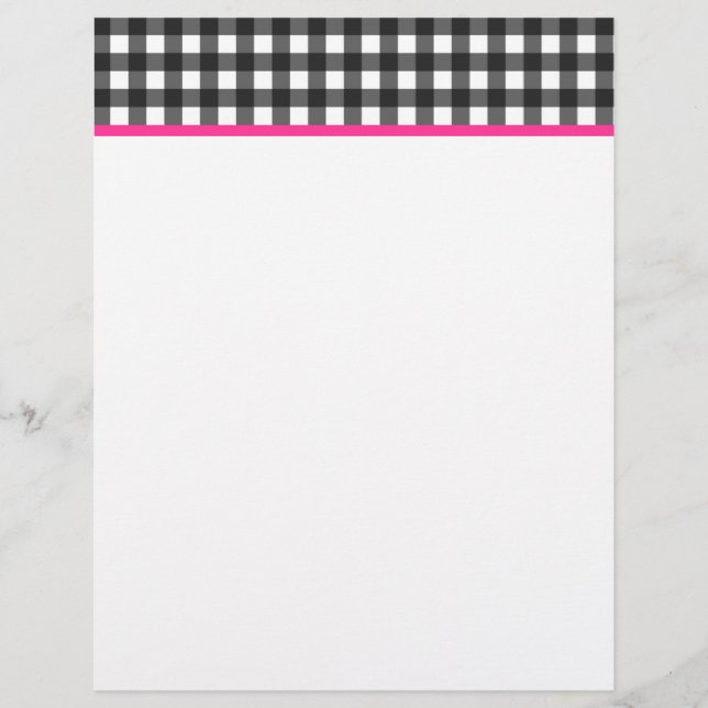 Lámina Gingham Letterhead (Anverso)