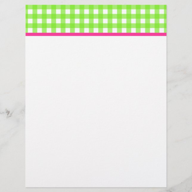 Lámina Gingham Letterhead (Anverso)