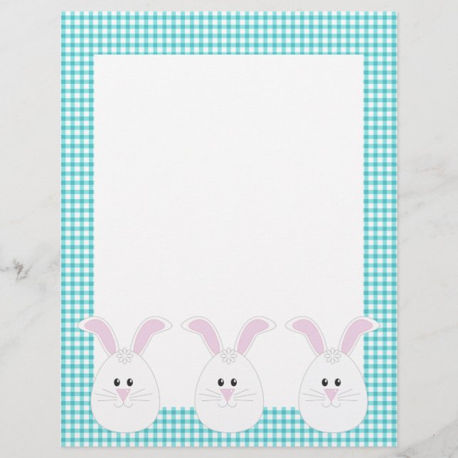 Lámina Gingham Rabbit Letterhead (Anverso)
