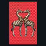 Lámina Girafas enamoradas<br><div class="desc">adorables parejas adorables besándose</div>