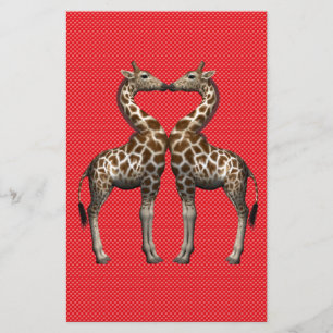 Lámina Girafas enamoradas