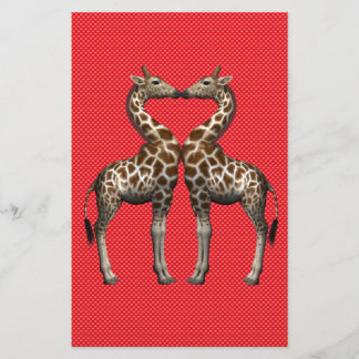 Lámina Girafas enamoradas