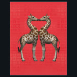 Lámina Girafas enamoradas<br><div class="desc">adorables parejas adorables besándose</div>