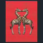 Lámina Girafas enamoradas<br><div class="desc">adorables parejas adorables besándose</div>