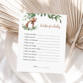 Lámina Giraffe desea un juego de bebé