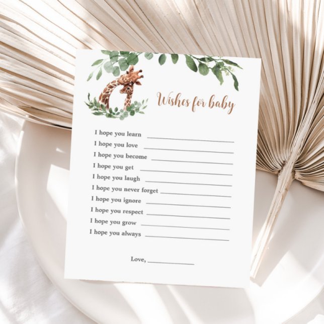 Lámina Giraffe desea un juego de bebé (Subido por el creador)