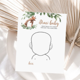 Lámina Giraffe Dibujar juego de bebé