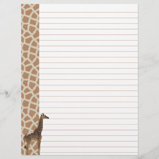 Lámina Giraffe Stationary (Anverso)