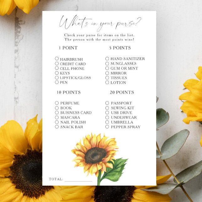Lámina Girasol acuarela ¿Qué hay en tu juego de bolso? (Subido por el creador)