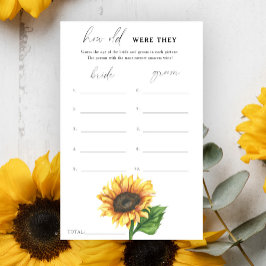 Lámina Girasol - ¿Cuántos años tenían el juego de novias?